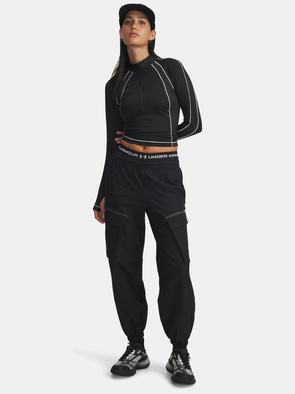 Under Armour Damen T-Shirt Under Armour UA ColdGear Textured 1/2 Zip-BLK