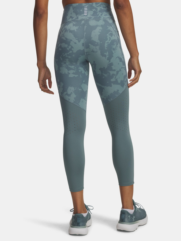 Under Armour Damen Leggings Under Armour UA Launch Ankle Print Tights-BLU