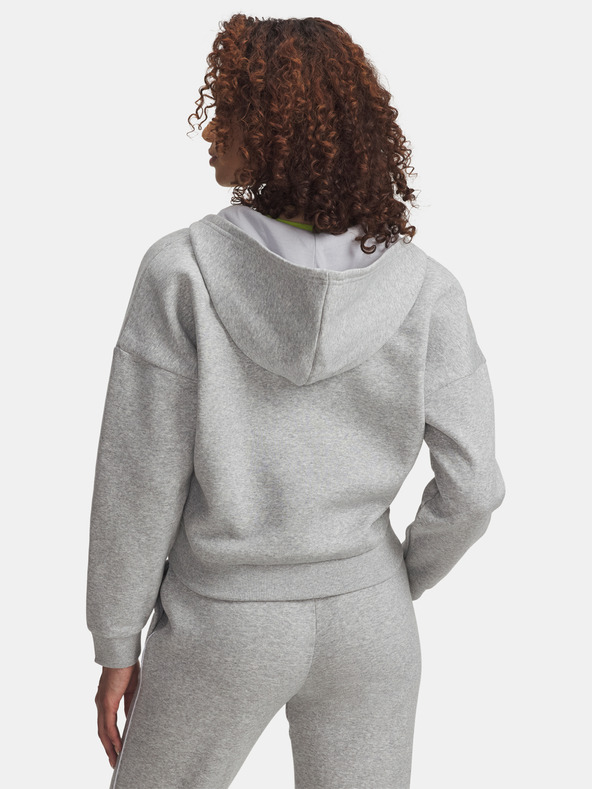 Under Armour Damen Hoodie Under Armour Rival Flc Piped HZ Hoodie-GRY