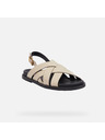 Geox Cremefarbene Damen-Sandalen Geox Adelash