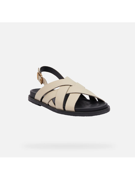 Geox Cremefarbene Damen-Sandalen Geox Adelash