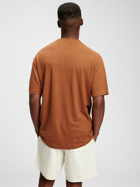 GAP Leinen T-Shirt mit kurzen Ärmeln GAP