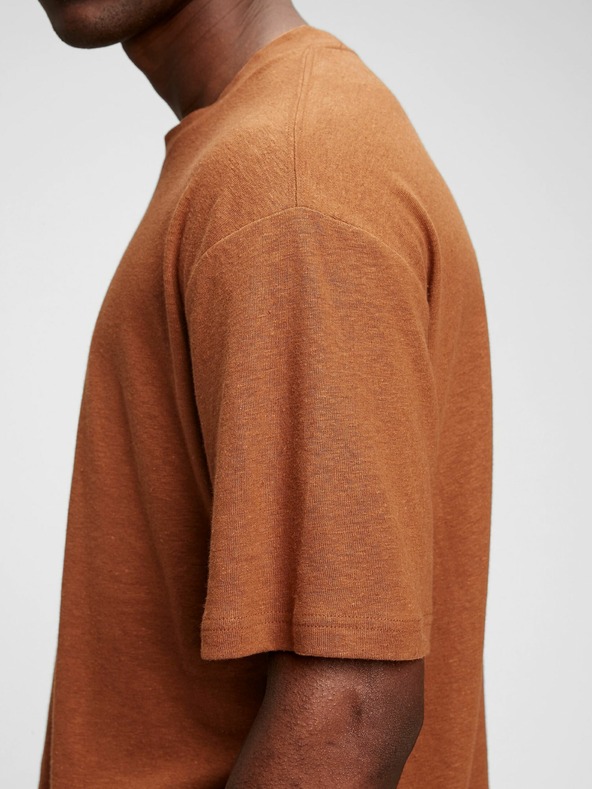 GAP Leinen T-Shirt mit kurzen Ärmeln GAP