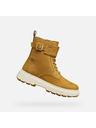 Geox Hellbraune Damen-Stiefeletten Geox Lamidie + Grip ABX