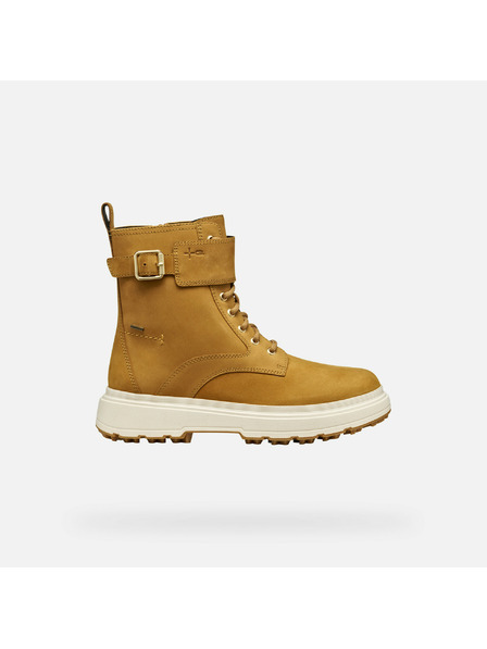 Geox Hellbraune Damen-Stiefeletten Geox Lamidie + Grip ABX