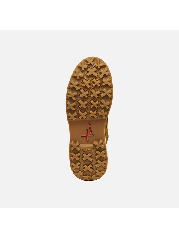 Geox Hellbraune Damen-Stiefeletten Geox Lamidie + Grip ABX