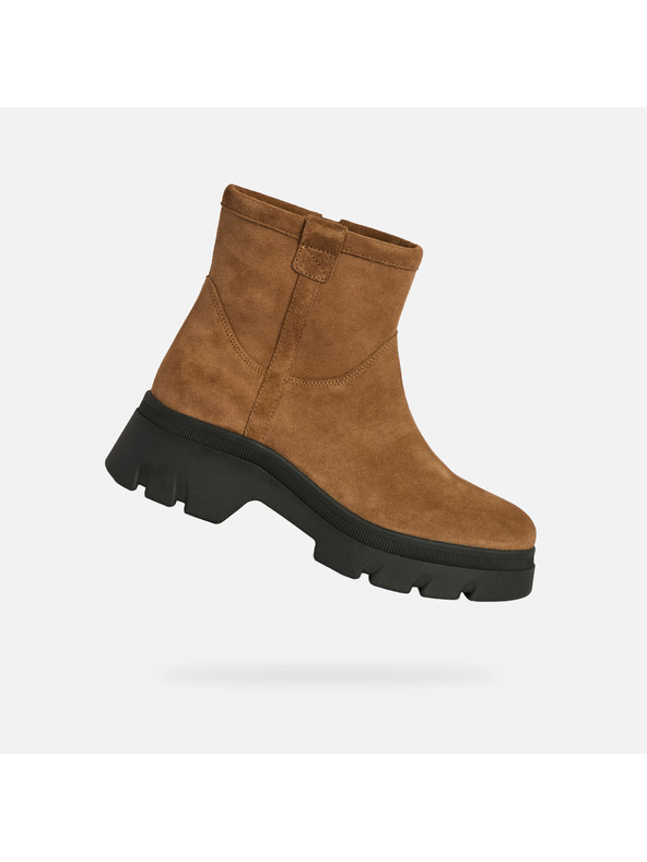 Geox Hellbraune Damen-Stiefeletten Geox Pluette