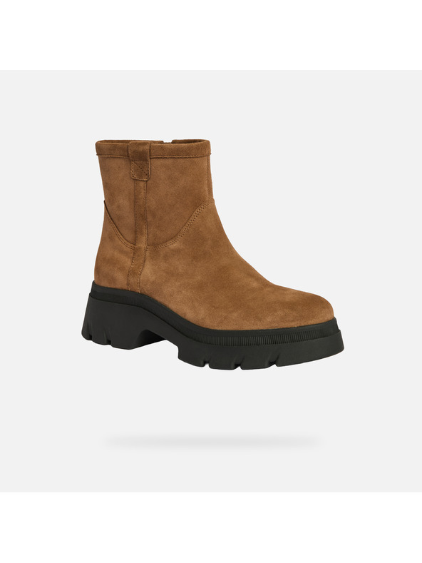 Geox Hellbraune Damen-Stiefeletten Geox Pluette