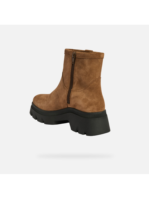 Geox Hellbraune Damen-Stiefeletten Geox Pluette