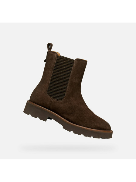 Geox Dunkelbraune Damen-Ankle-Boots Geox Norize