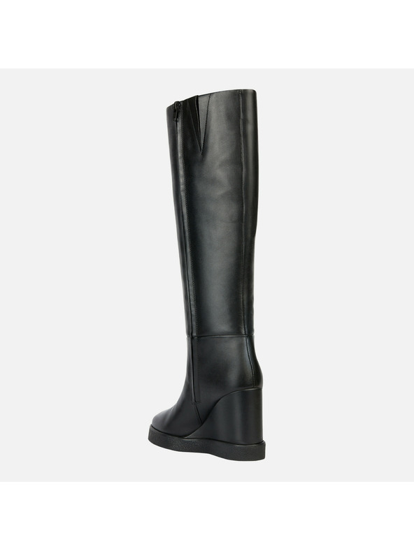 Geox Schwarze Damenstiefeletten Geox Wedge