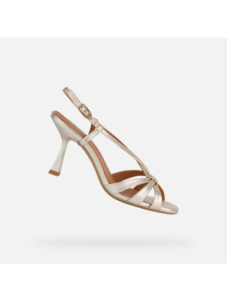 Geox Silberne Damen-Pumps mit Absatz Geox Eraklia R 80
