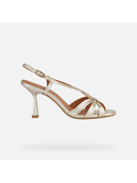 Geox Silberne Damen-Pumps mit Absatz Geox Eraklia R 80