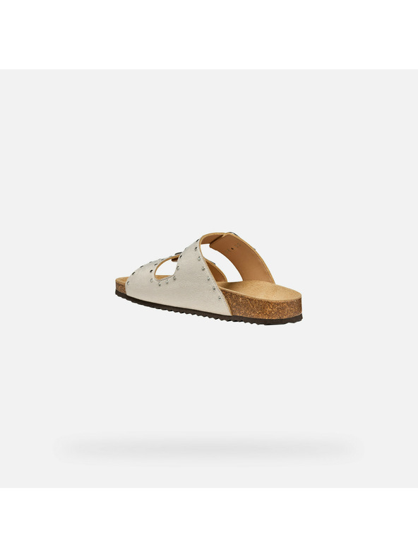 Geox Cremefarbene Damen-Hausschuhe Geox Brionia R
