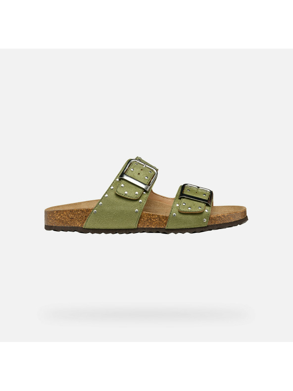 Geox Hellgrüne Damen-Pantoletten Geox Brionia R