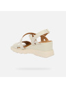 Geox Cremefarbene Damen-Keilschuhe Geox Spherica EC6