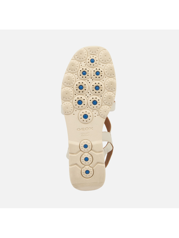 Geox Cremefarbene Damen-Keilschuhe Geox Spherica EC6