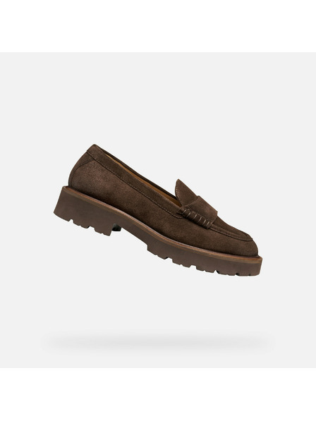 Geox Dunkelbraune Damen-Mokassins Geox Norize