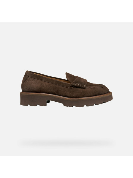 Geox Dunkelbraune Damen-Mokassins Geox Norize