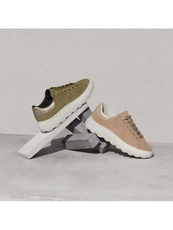 Geox Khaki Damen-Sneaker Geox Spherica EC4.1