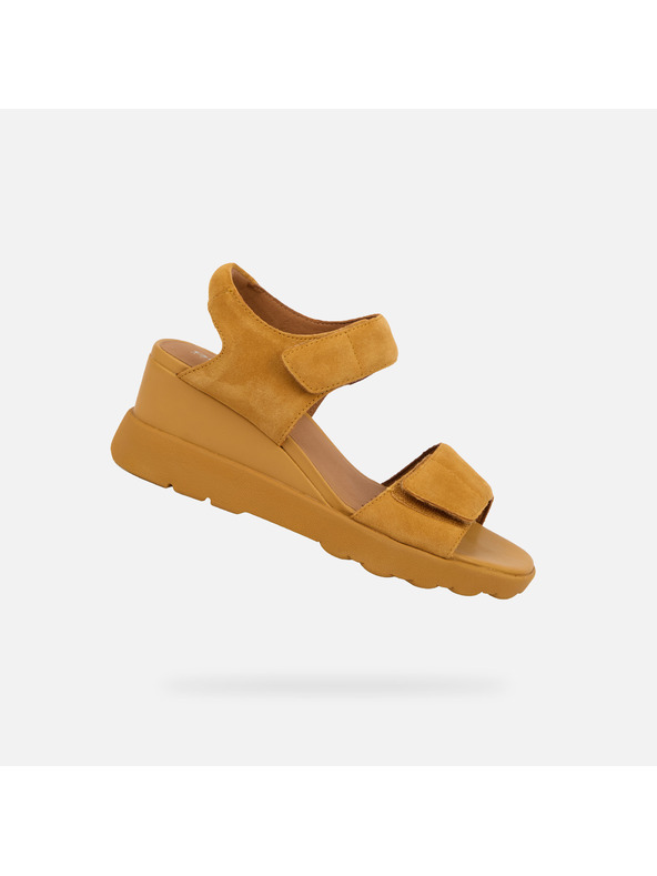 Geox Gelbe Damen-Keilschuhe Geox Spherica EC6