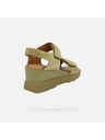 Geox Khaki Damen-Keilschuhe Geox Spherica EC6