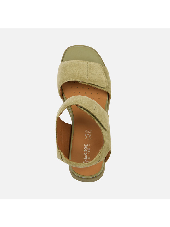 Geox Khaki Damen-Keilschuhe Geox Spherica EC6
