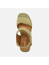 Geox Khaki Damen-Keilschuhe Geox Spherica EC6