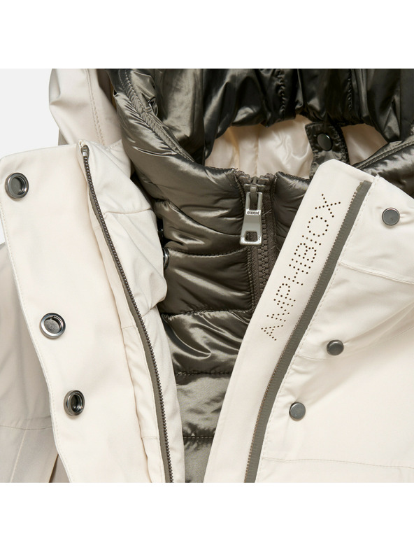 Geox Cremefarbene Damen-Daunenjacke Geox Felicity