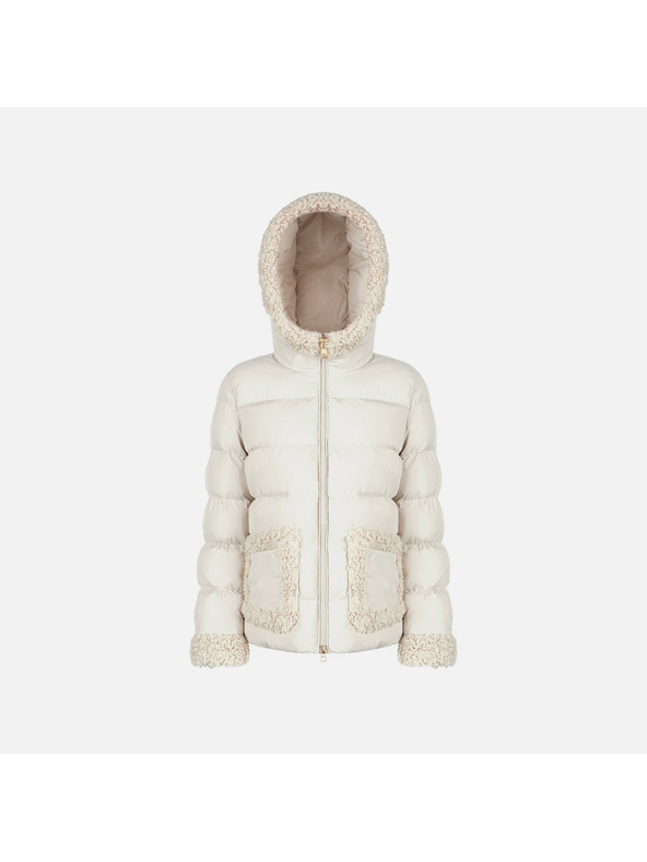 Geox Cremefarbene Damen-Daunenjacke Geox Vilde