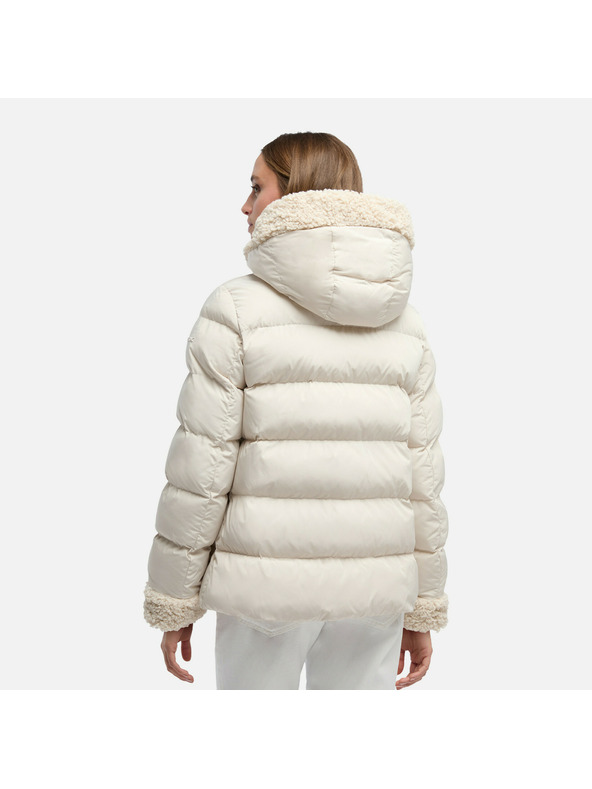Geox Cremefarbene Damen-Daunenjacke Geox Vilde