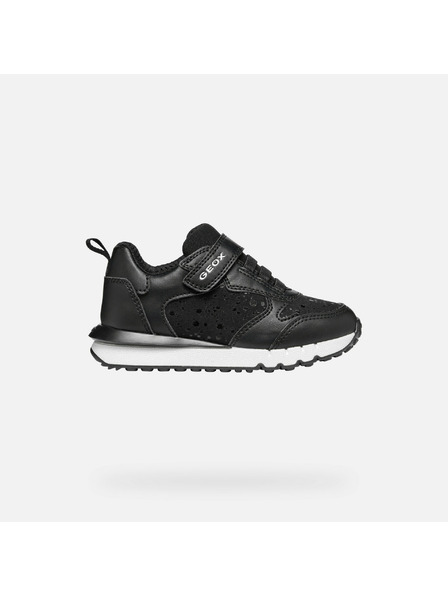 Geox Schwarze Mädchen-Sneaker Geox Fastics Girl
