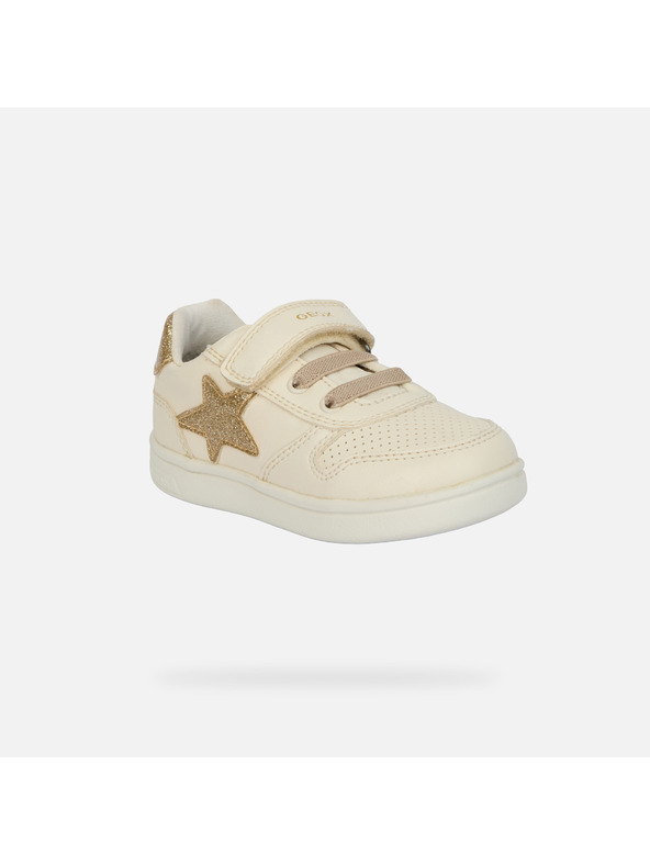 Geox Cremefarbene Mädchen-Sneaker Geox Djrock