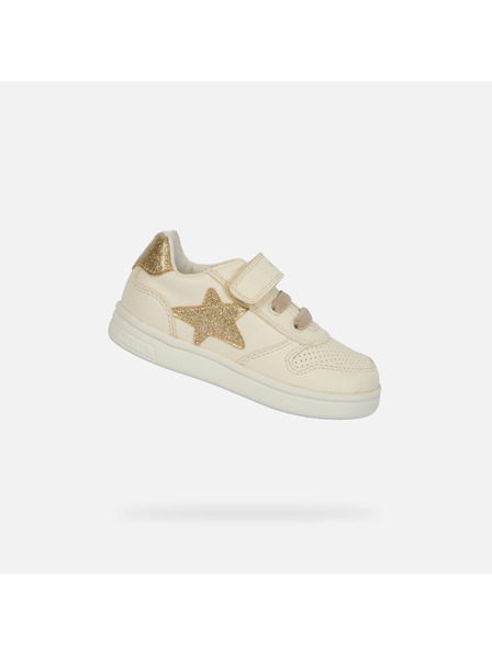 Geox Cremefarbene Mädchen-Sneaker Geox Djrock