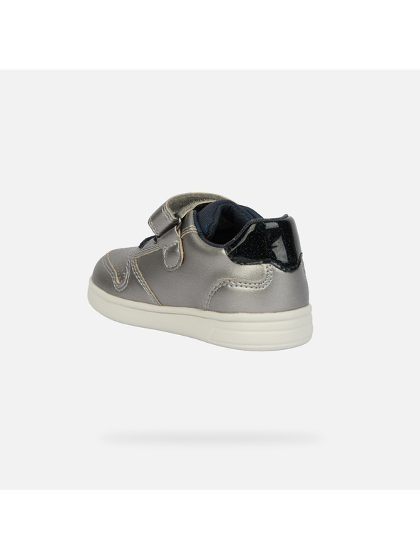 Geox Silberne Mädchen-Sneaker Geox Djrock