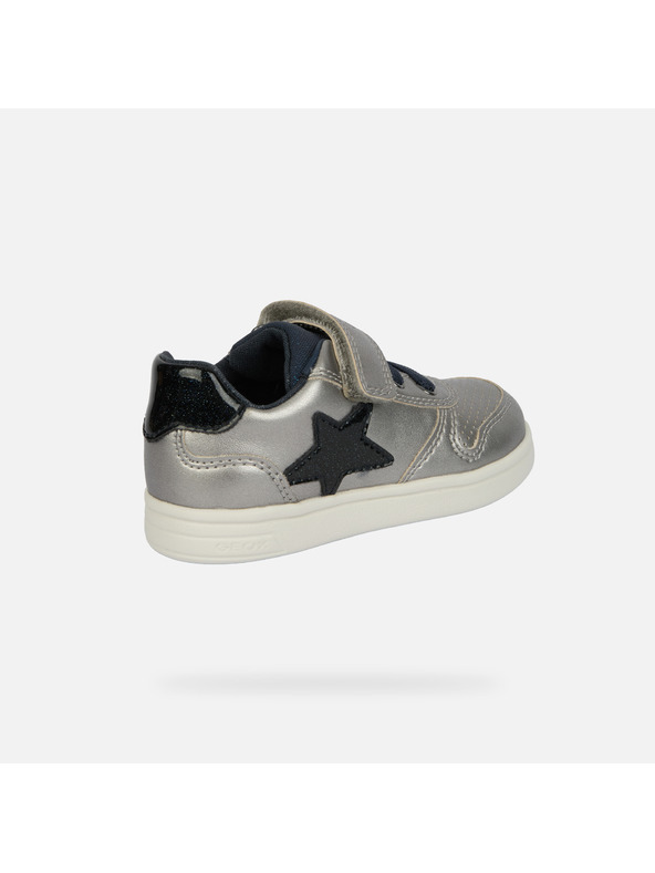 Geox Silberne Mädchen-Sneaker Geox Djrock