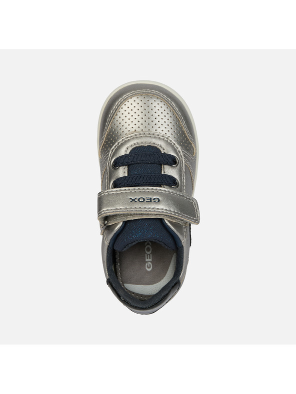 Geox Silberne Mädchen-Sneaker Geox Djrock