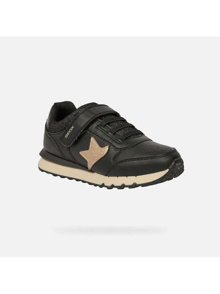 Geox Schwarze Mädchen-Sneaker Geox Fastics Girl