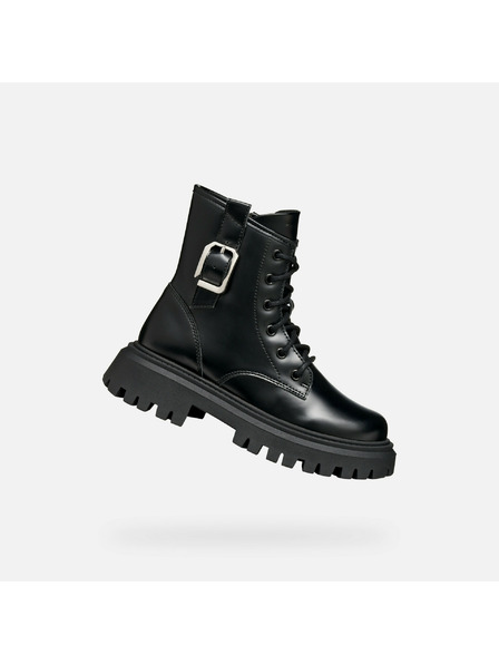 Geox Schwarze Mädchen-Stiefeletten Geox Maquinnens