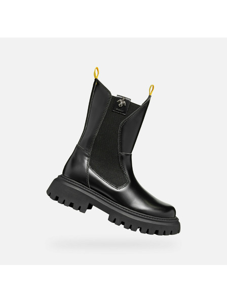 Geox Schwarze Mädchen-Stiefeletten Geox Maquinnens Girl