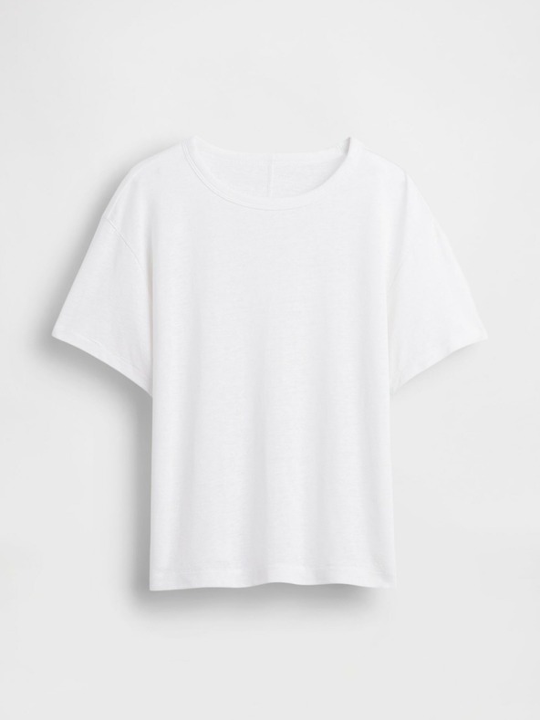 GAP Damen-Crop-T-Shirt aus Leinen GAP