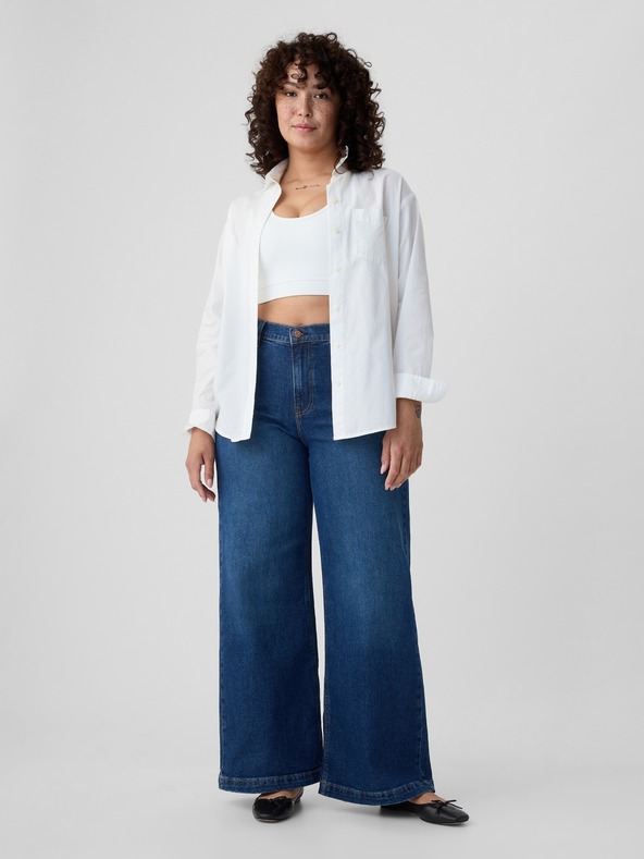 GAP Damen Wide High Rise Stride-Jeans GAP