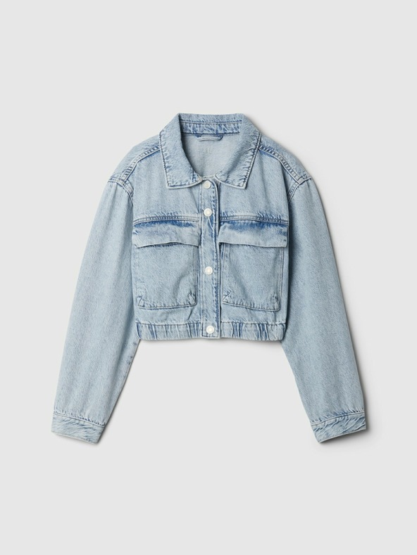 GAP Mädchen-Denim-Crop-Jacke GAP