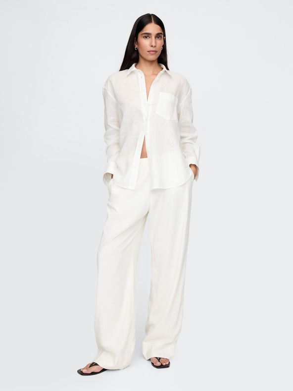 GAP Damen Leinen-Oversize-Hemd Big Shirt GAP
