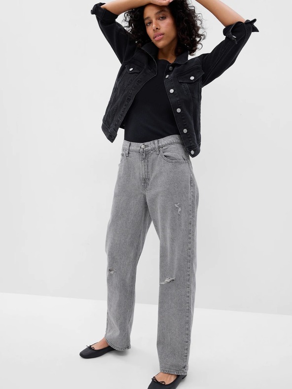 GAP Loose Mid Rise Destructed '90s-Jeans GAP