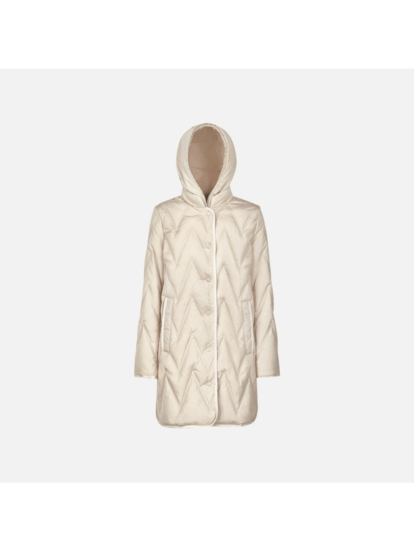 Geox Cremefarbene Damen-Daunenjacke Geox Plummery