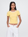 GAP Damen Ripp-Crop T-Shirt GAP