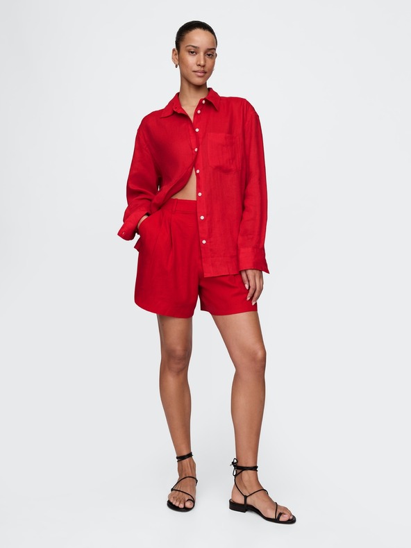 GAP Damen Leinen-Oversize-Hemd Big Shirt GAP