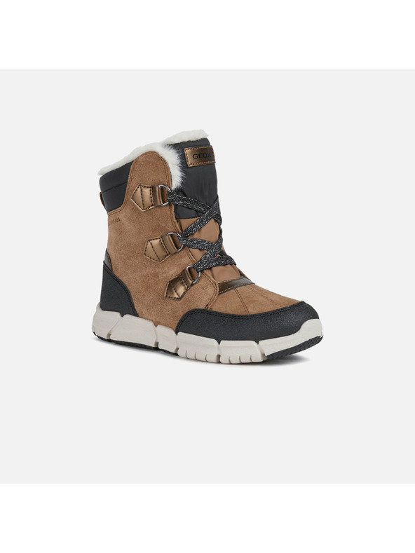 Geox Hellbraune Geox Flexyper AB-Stiefeletten für Mädchen
