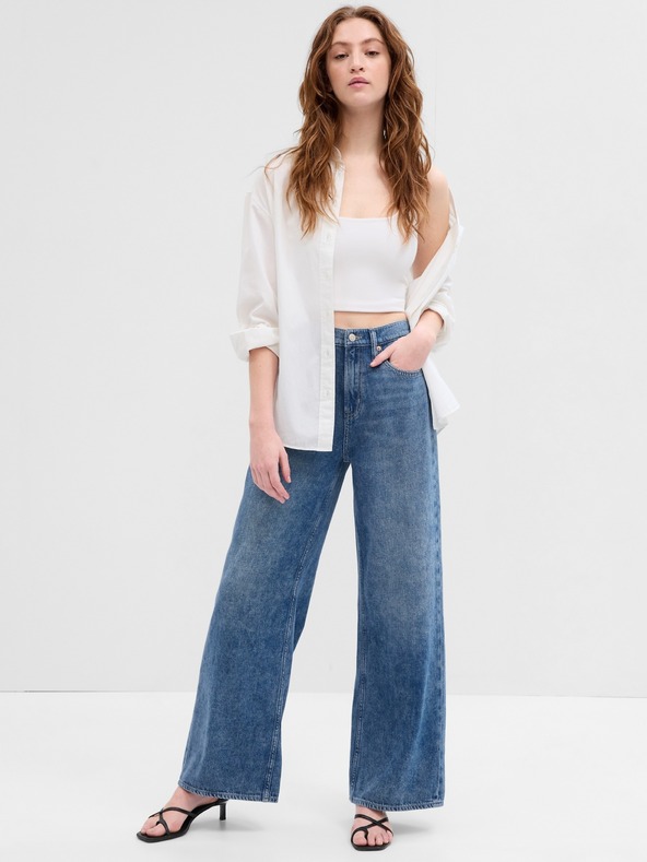 GAP High Rise Wide-Leg Washwell-Jeans GAP